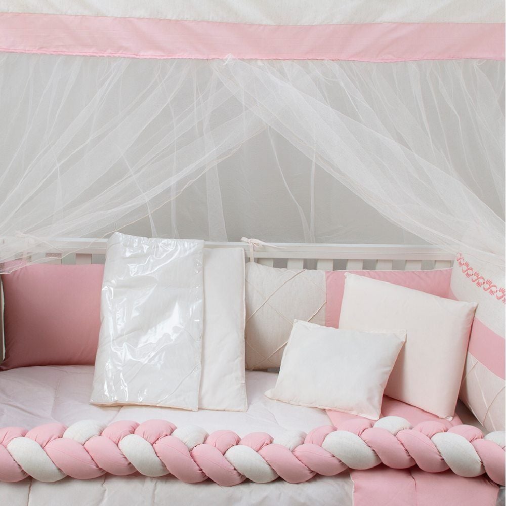 Kit Berço 09 Peças Tiquinho Baby - Rose