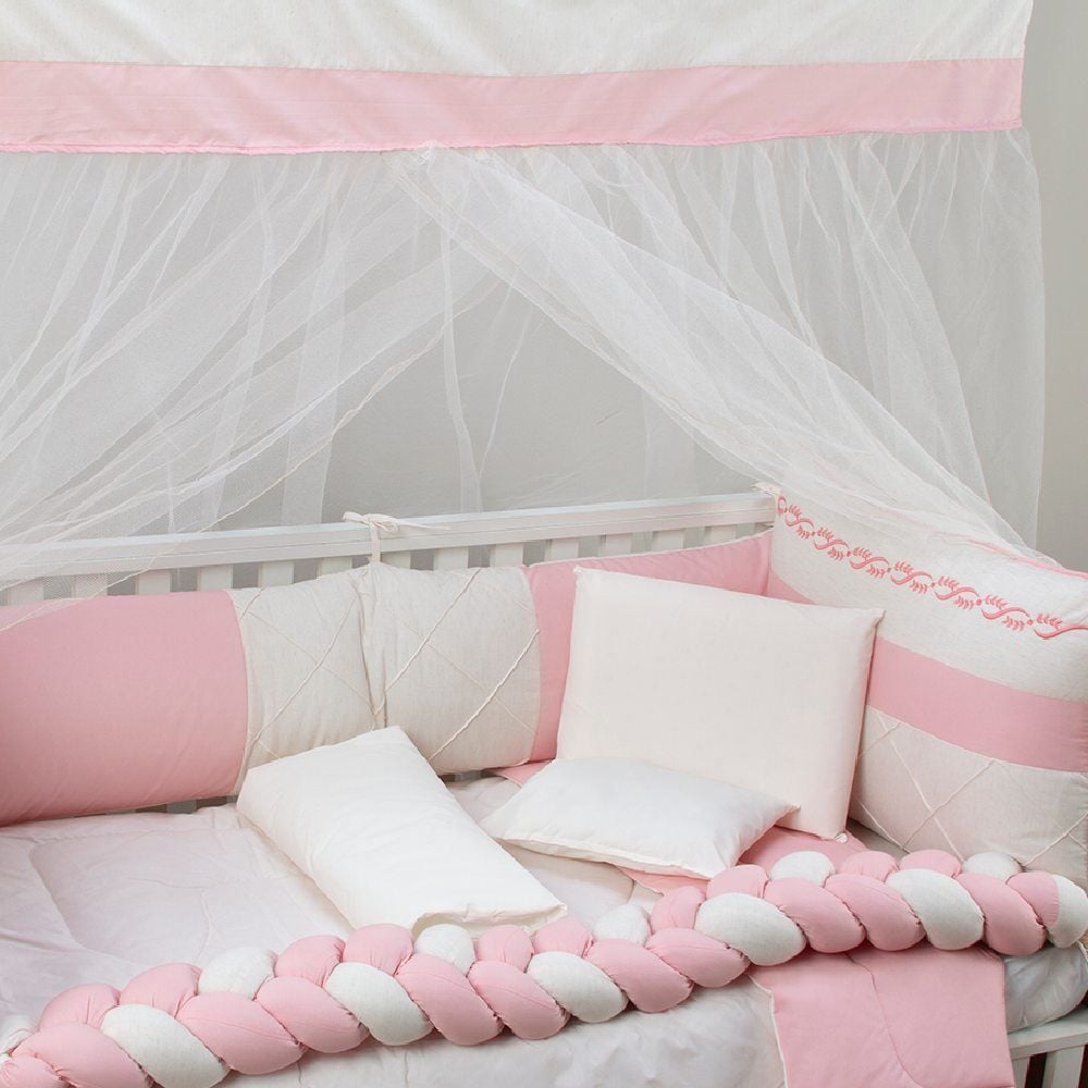 Kit Berço 09 Peças Tiquinho Baby - Rose