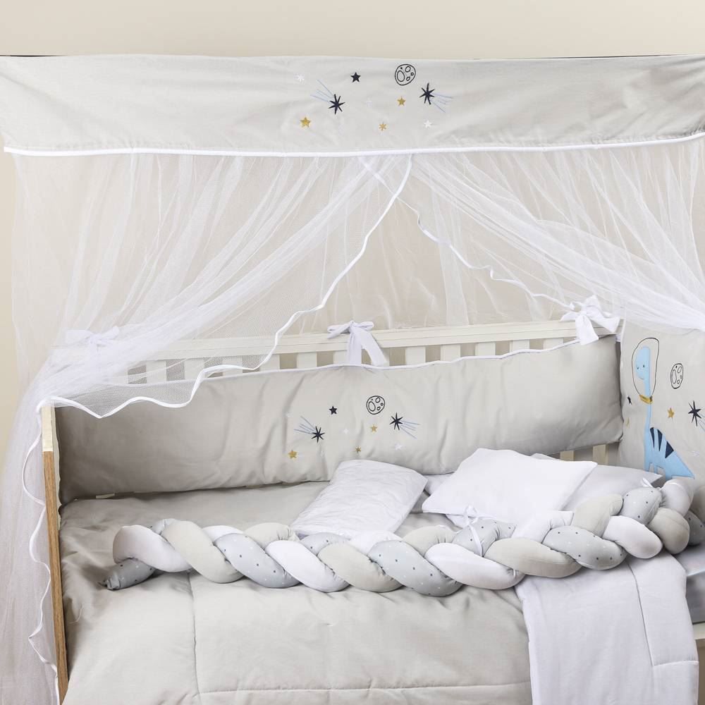 Kit Berço New Americano 9 Peças Yoyo Baby - Dinossauro Azul