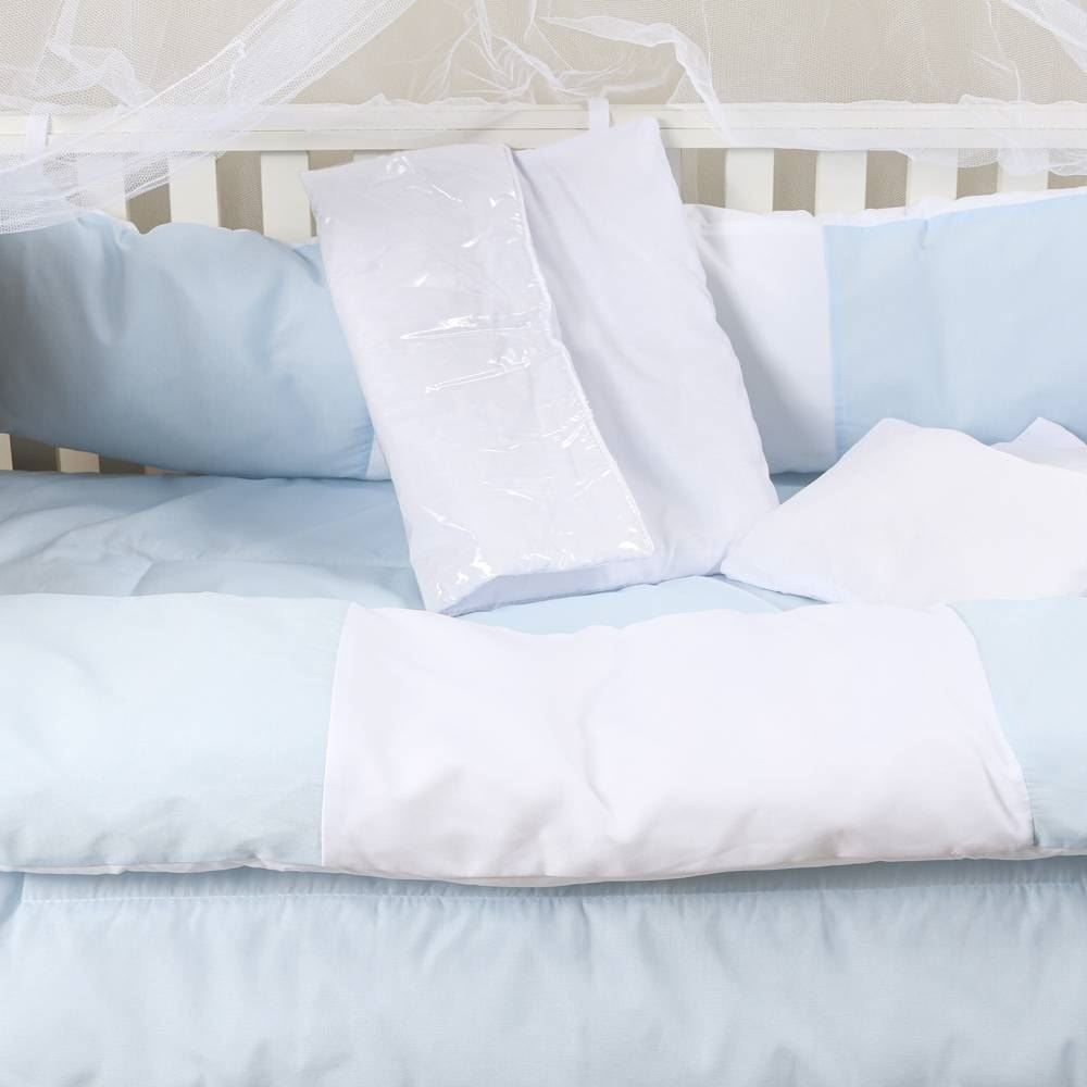 Kit Berço New Basic Yoyo Baby 9 Peças - Dinossauro Azul