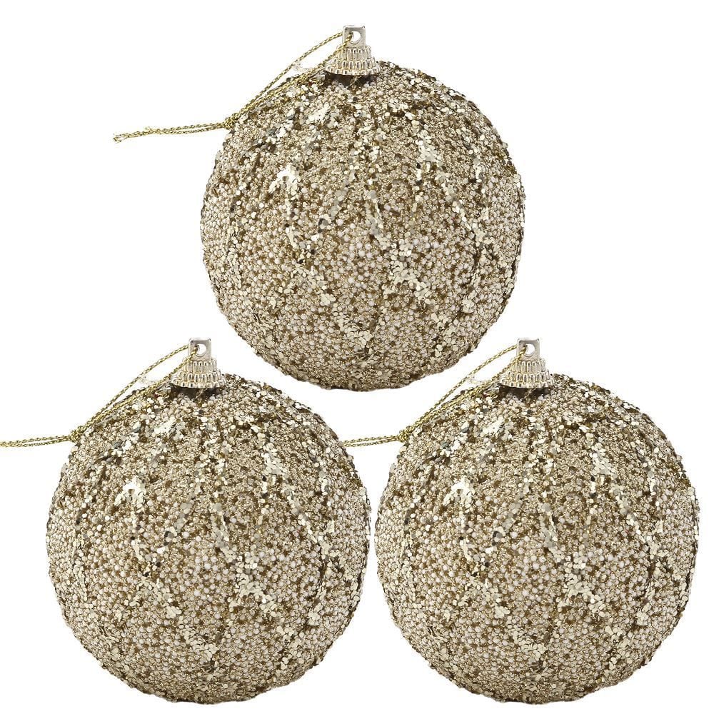 Kit Bolas De Natal Losangos Dourado Com 3 Unidades Havan Casa - ST79641