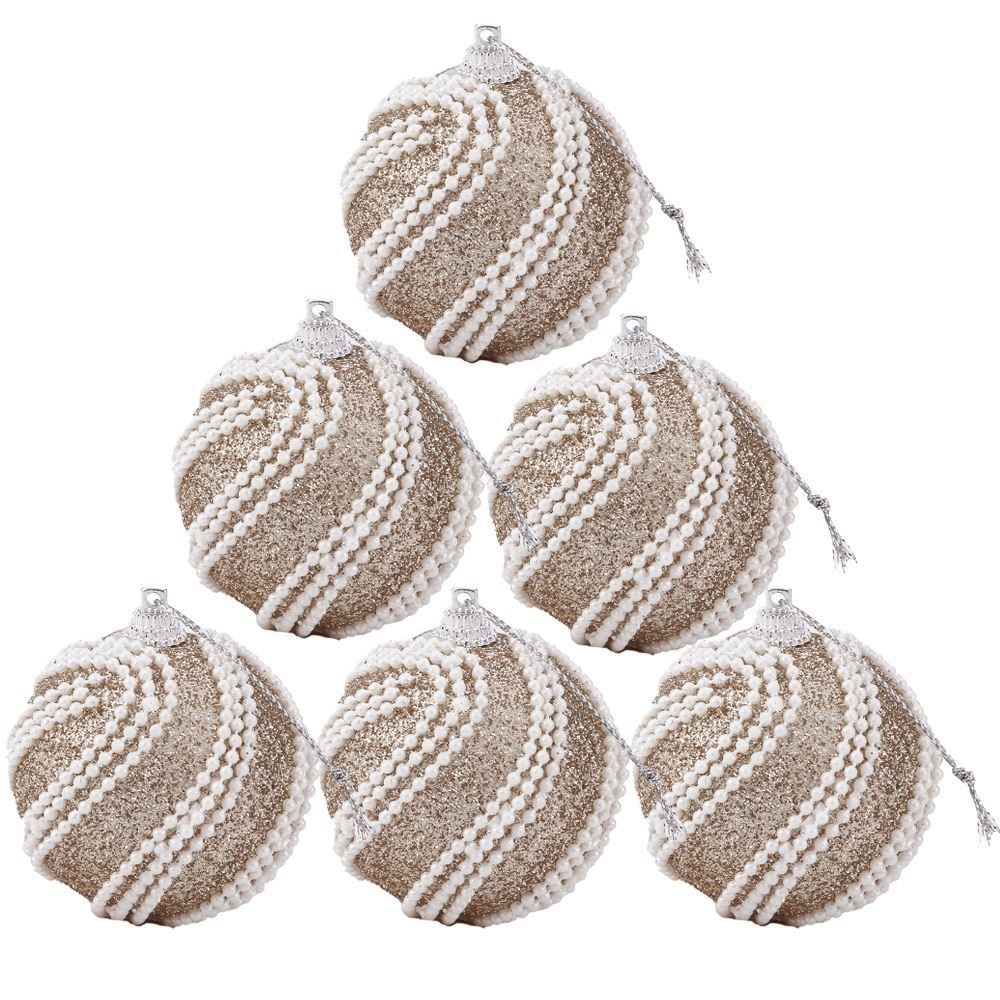 Kit Bolas De Natal Pérolas Champanhe Com 6 Unidades 6 Cm Havan Casa - ST70975