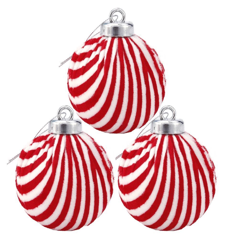 Kit Bolas De Natal Vermelho E Branco 3 Unidades Havan Casa - ST79648