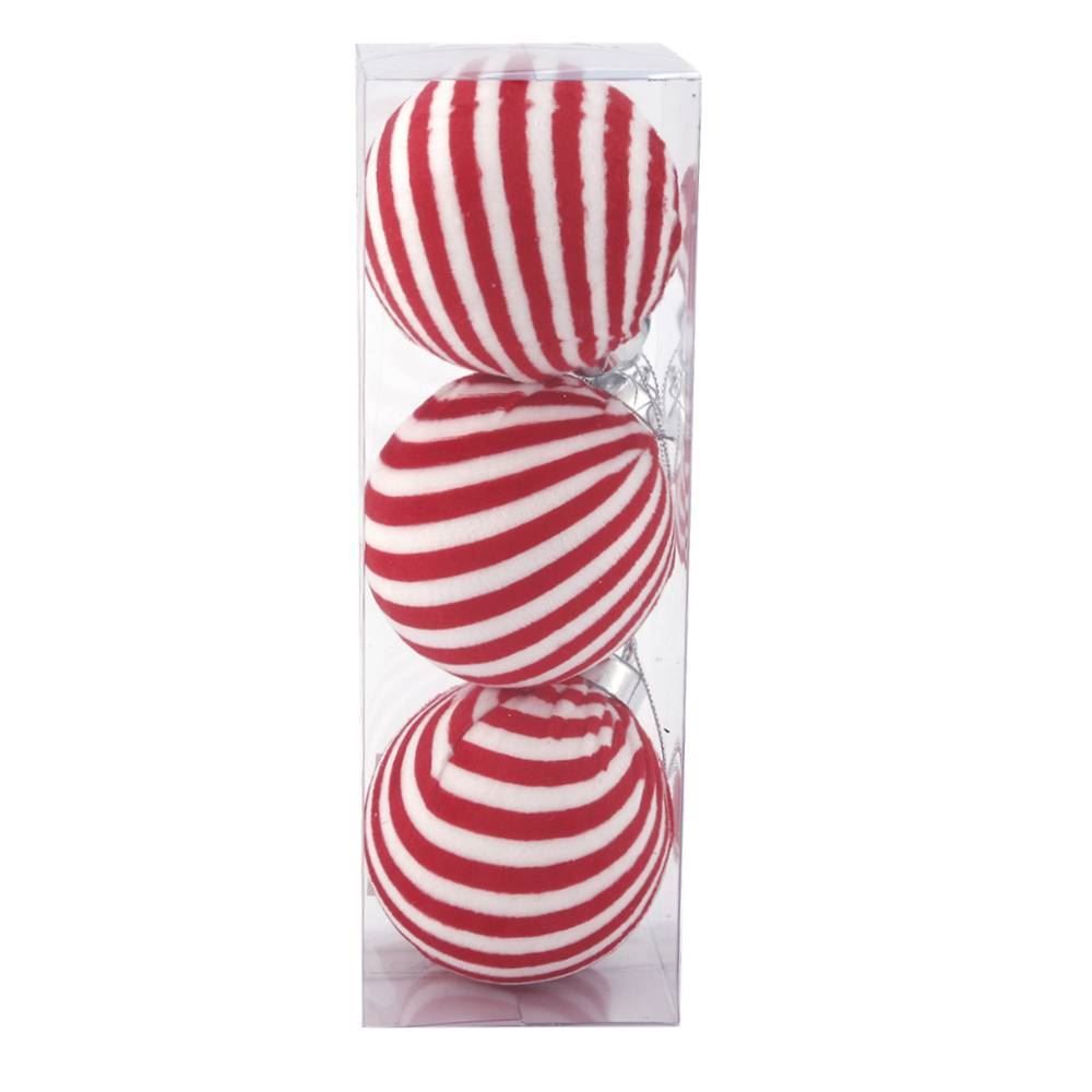 Kit Bolas De Natal Vermelho E Branco 3 Unidades Havan Casa - ST79648