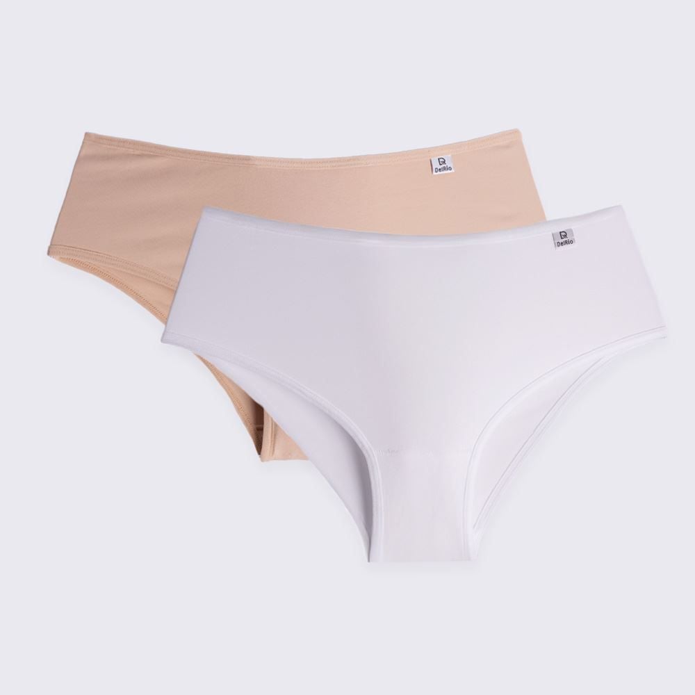 Kit Calcinha DelRio Cintura Alta Com 2 Unidades
