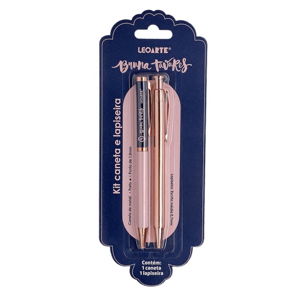 Kit Caneta 1.0 e Lapiseira 0.7 Bruna Tavares - Leo&Leo