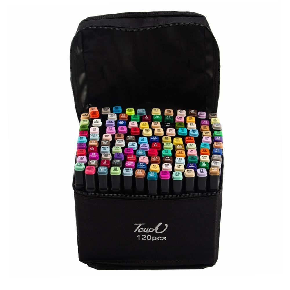 Kit Canetinhas 120 Cores Touch Ponta Dupla - Della Import