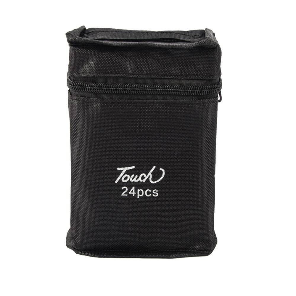 Kit Canetinhas 24 Cores Touch Ponta Dupla - Della Import