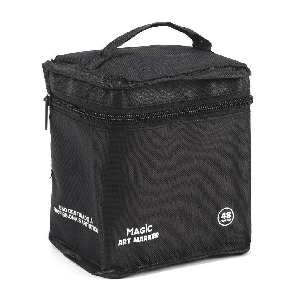 Kit Canetinhas 48 Cores Ponta Dupla Art Maker - Magic Kids