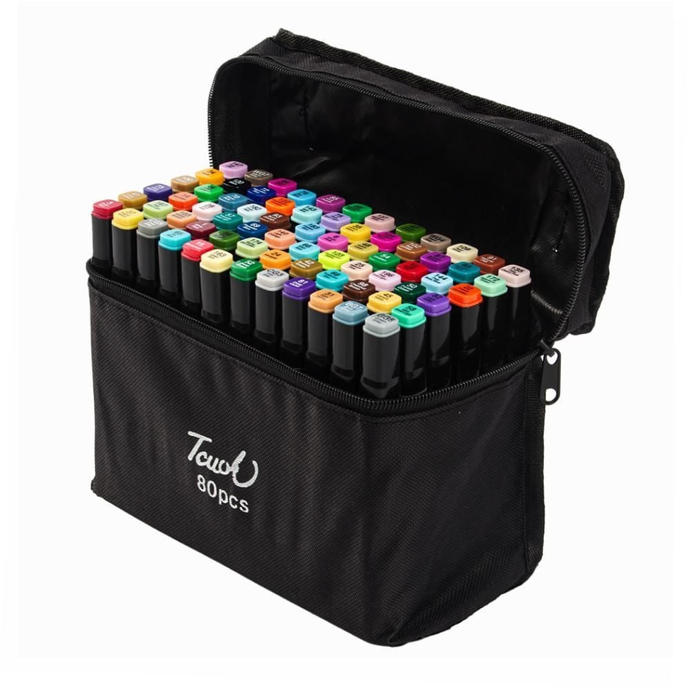 Kit Canetinhas 80 Cores Touch Ponta Dupla - Della Import