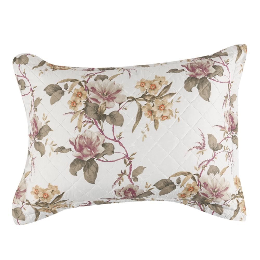 Kit Colcha Casal 100% Poliéster Versalhes Havan Casa 3 Pçs - Augusta Bege Floral