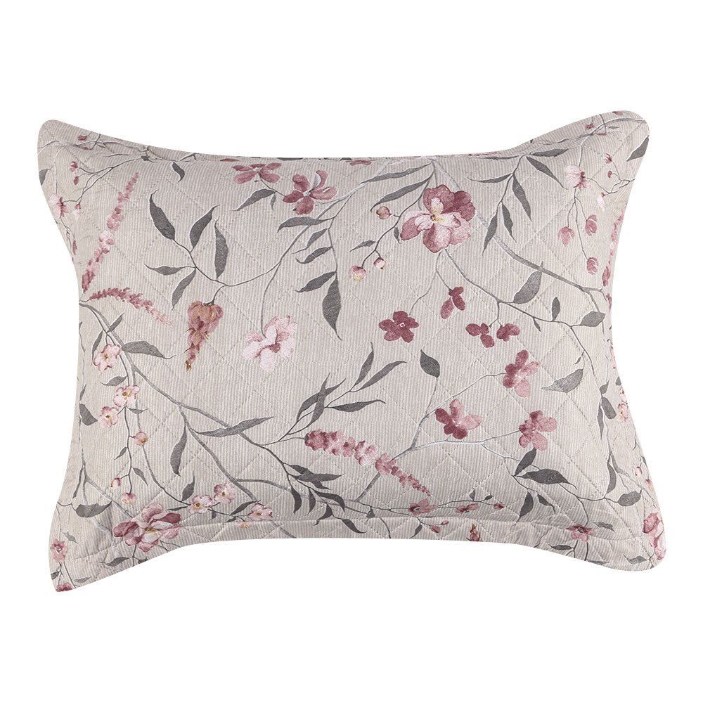 Kit Colcha Casal 100% Poliéster Versalhes Havan Casa 3 Pçs - Penelope Rosa Floral 