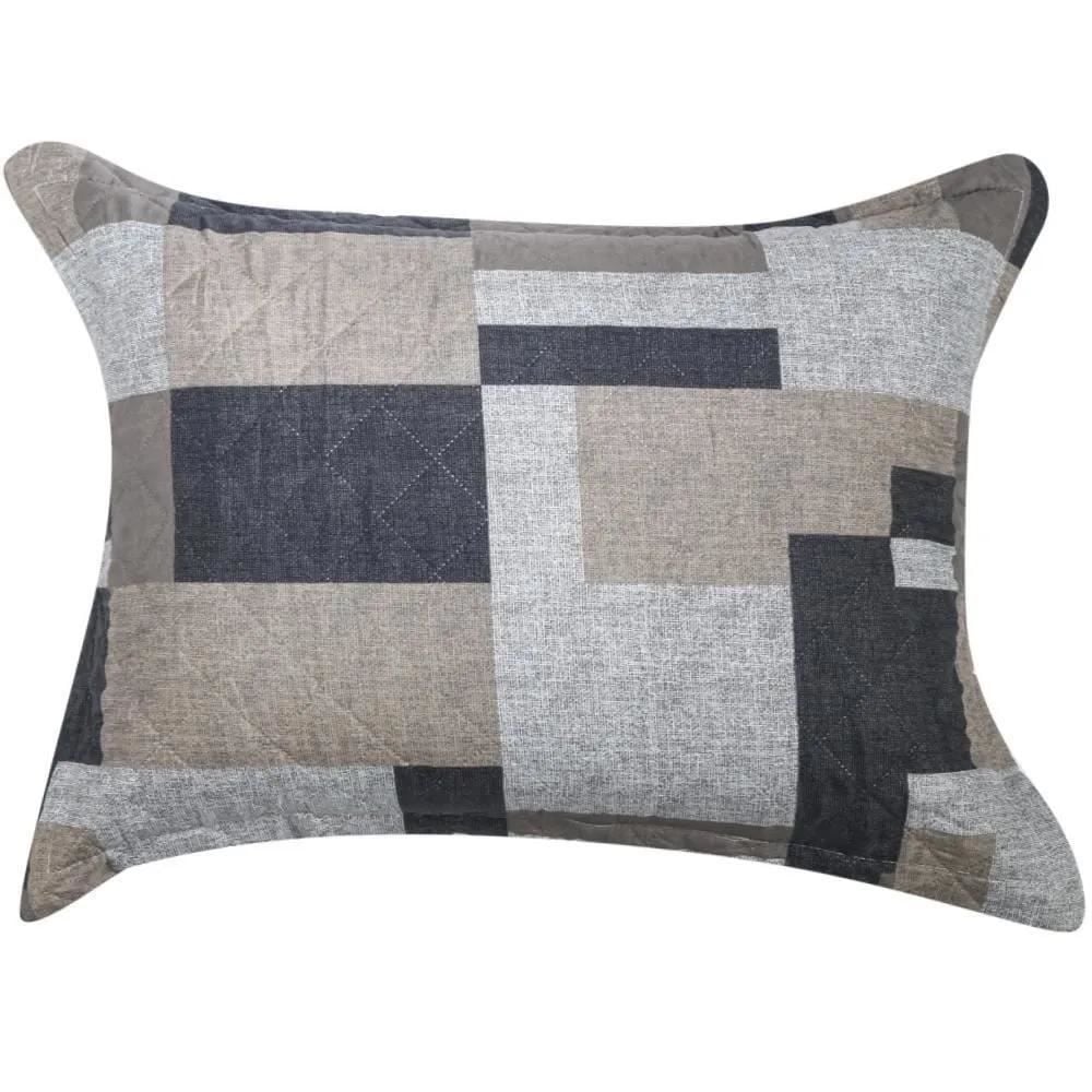 Kit Colcha Casal Estampada Versalhes 3 Peças Havan Casa - Milão Bege Geo