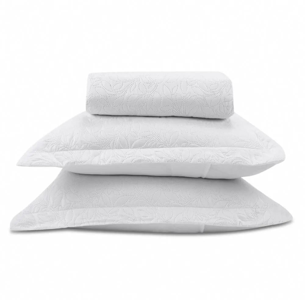 Kit Colcha Casal Lisa Versalhes Havan Casa 3 pçs - Branco