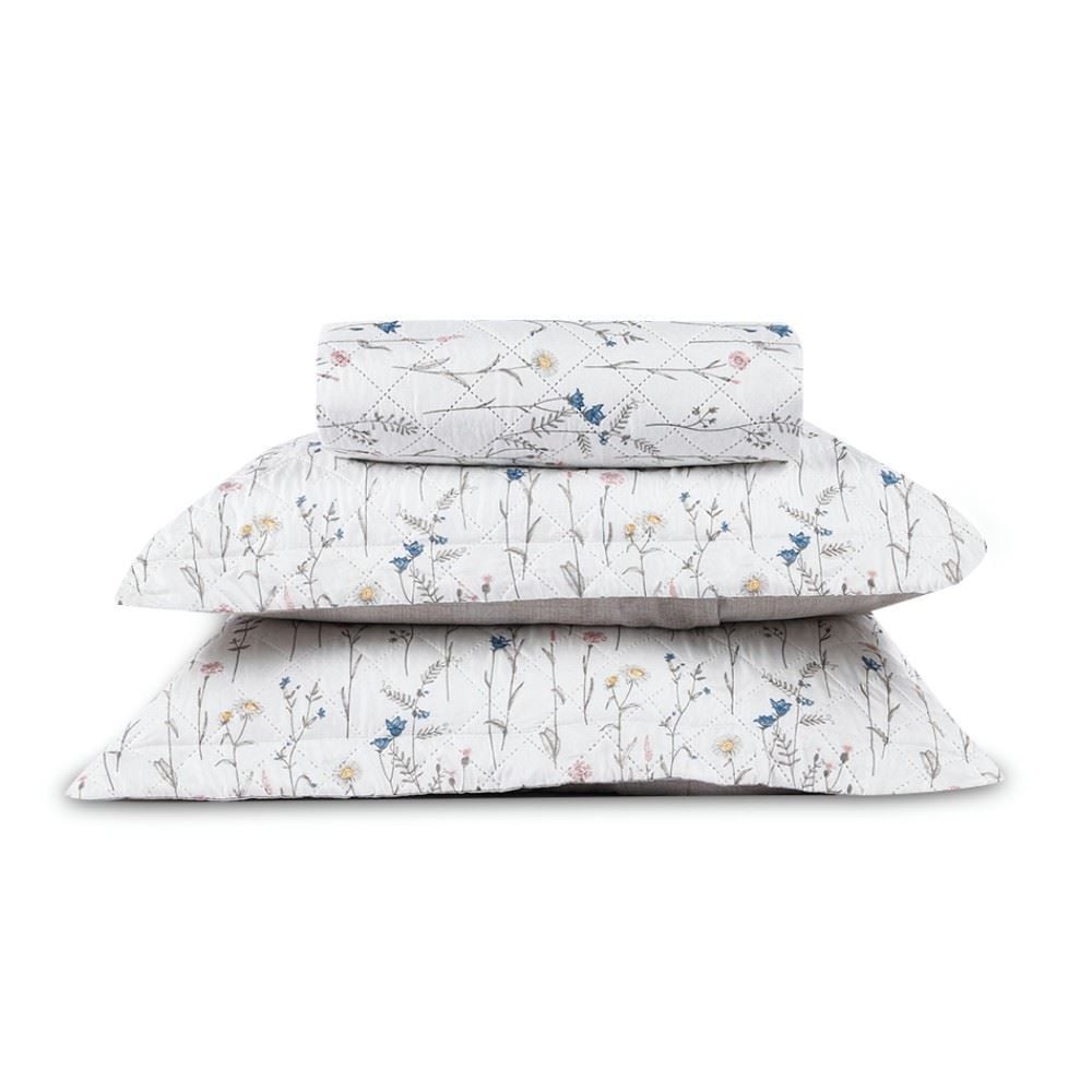 Kit Colcha Casal Versalhes Havan Casa 3 Pçs - FLORAL OFF