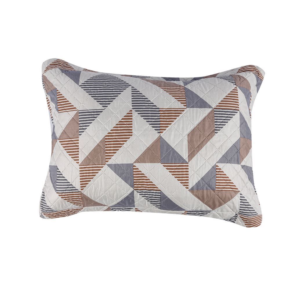 Kit Colcha Casal Versalhes Estampada Havan Casa 3 pçs - Bege Com Cinza