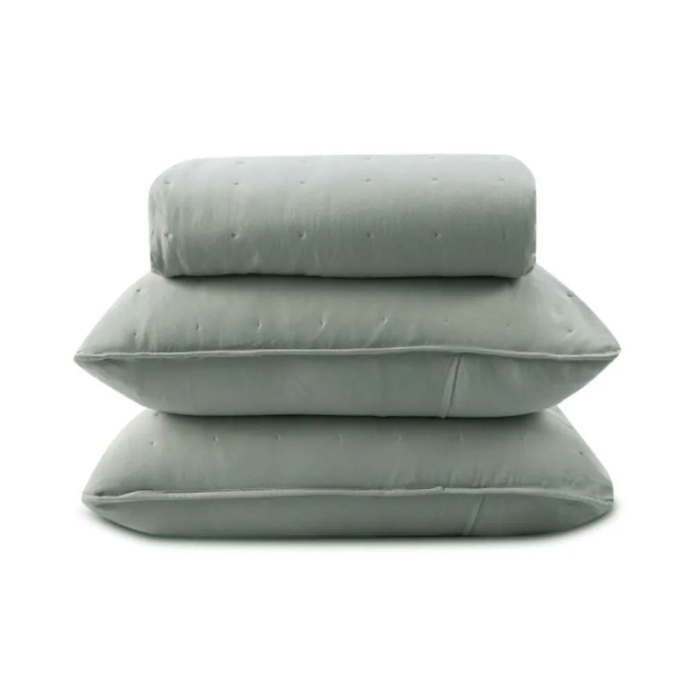 Kit Colcha King 100% Poliéster Elegance Lisa Havan Casa 3 pçs - Verde