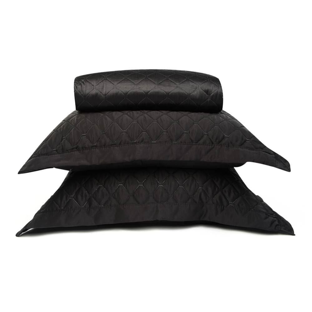 Kit Colcha King 100% Poliéster Havan Casa 3 Pçs - Preto