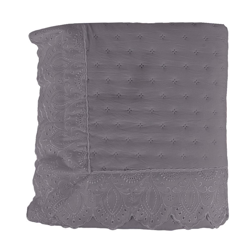 Kit Colcha King 3 Peças Imperial Havan Casa - Cinza
