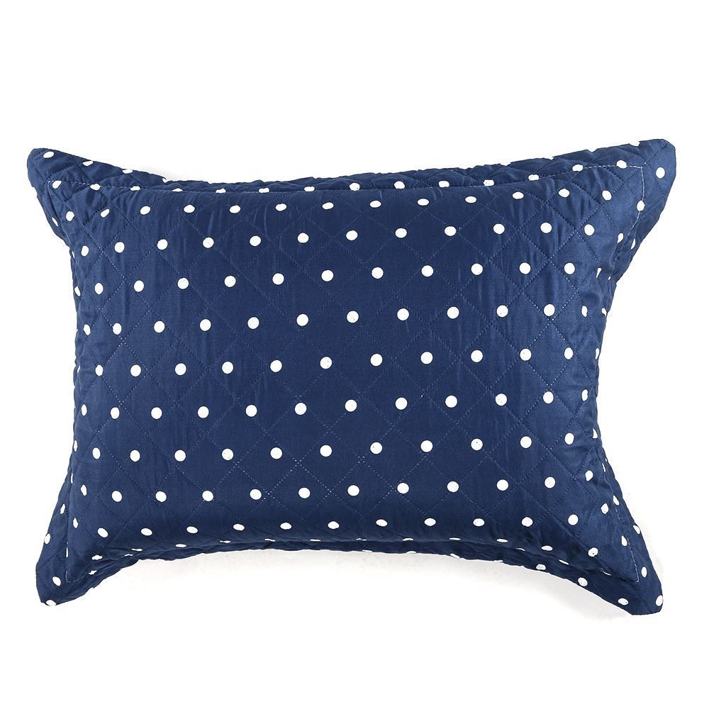 Kit Colcha King Dupla Face 150 Fios Versalhes Poá Havan Casa - Azul