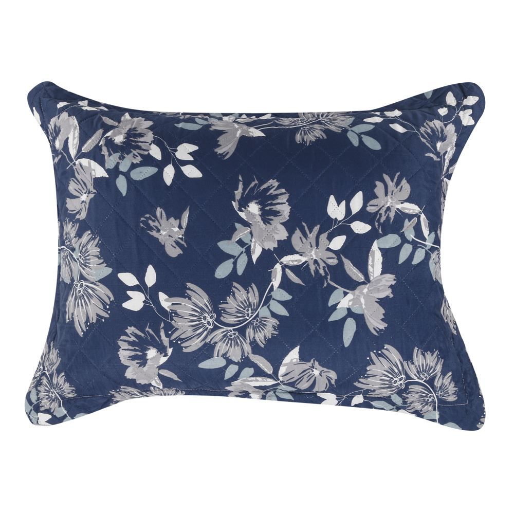 Kit Colcha King Estampada Versalhes 3 Peças Havan Casa - Madri Cinza Floral 