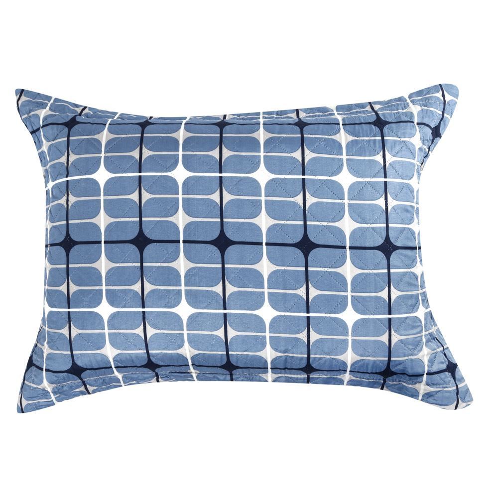 Kit Colcha King Estampada Versalhes 3 Peças Havan Casa - Sevilha Azul Geo