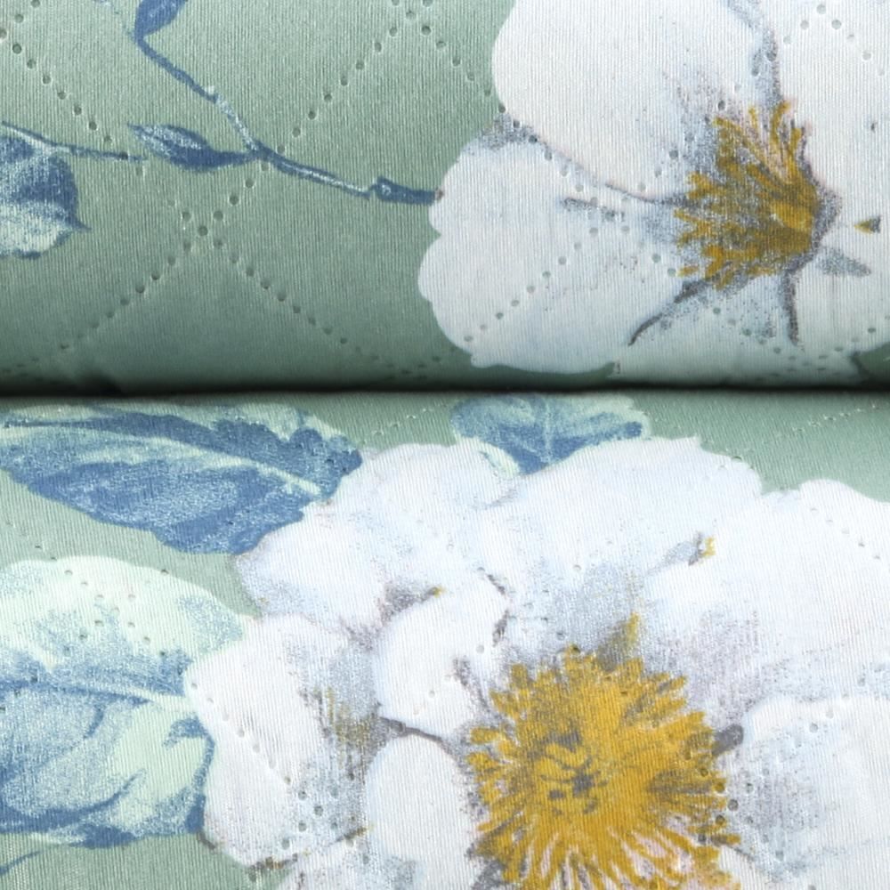 Kit Colcha King Estampada Versalhes 3 Peças Havan Casa - Genova Verde Floral