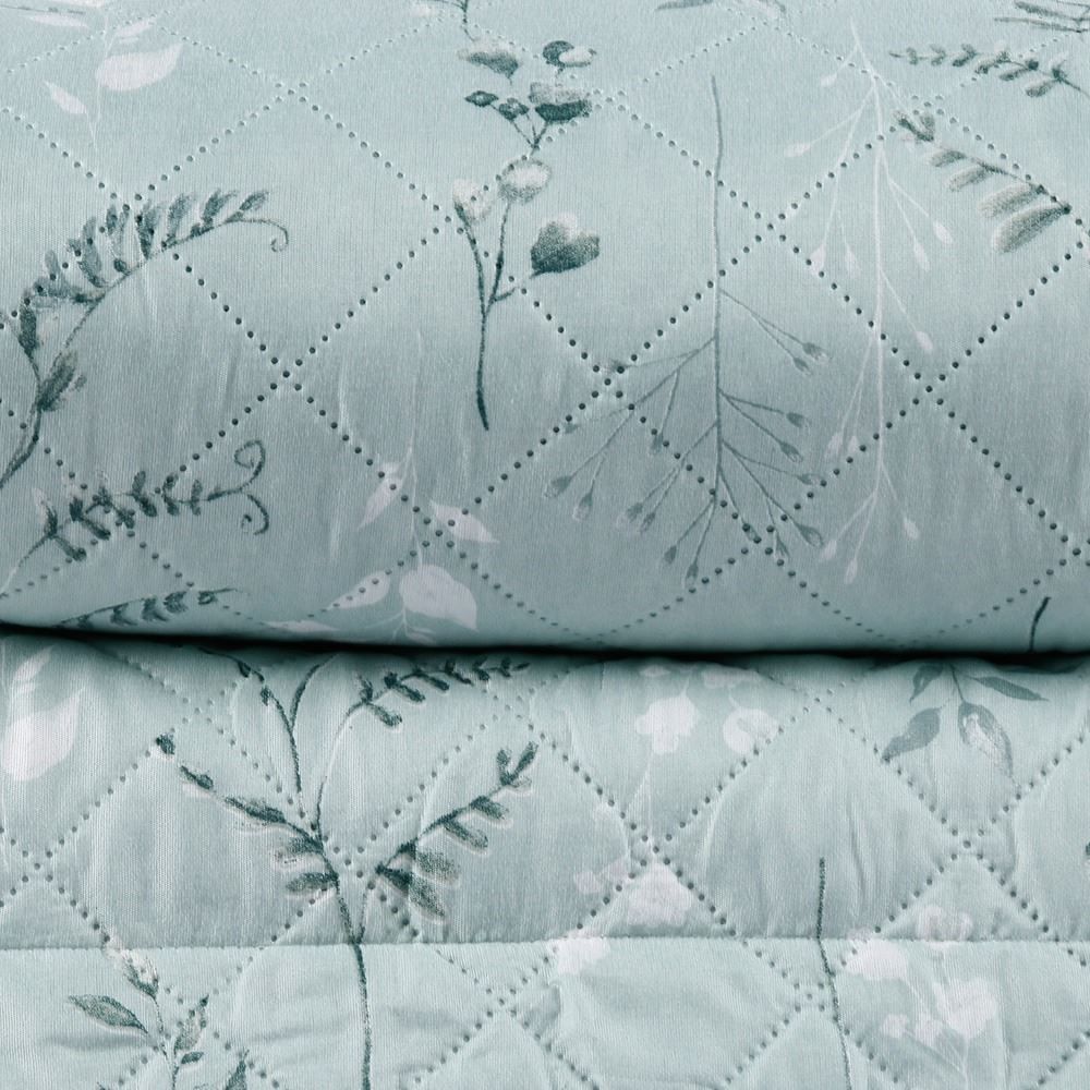 Kit Colcha King Estampada Versalhes Havan Casa 3 Peças - Folhagens Verde