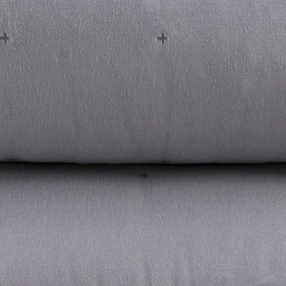 Kit Colcha Queen 100% Poliéster Elegance Lisa Havan Casa 3 Pçs - Cinza