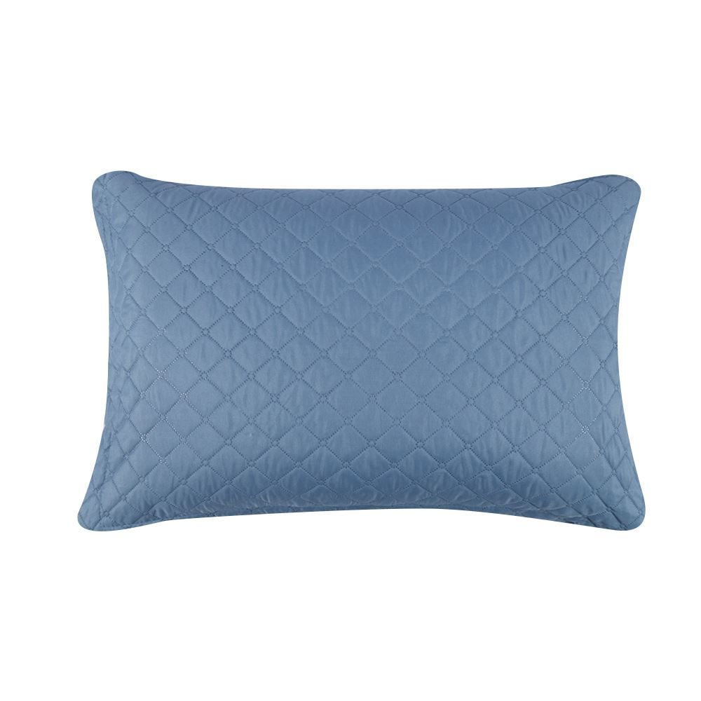 Kit Colcha Queen 100% Poliéster Lisa Versalhes Havan Casa 3 Peças - Azul