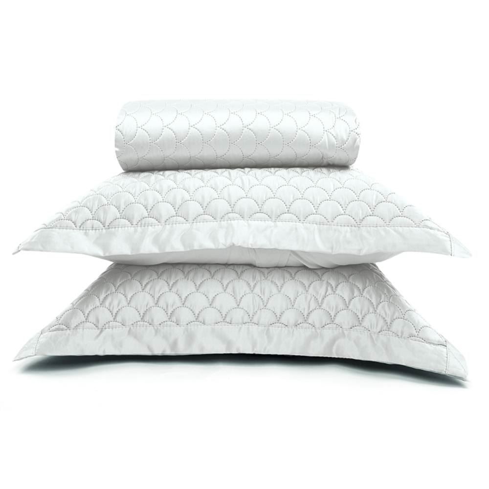 Kit Colcha Queen Acetinada Havan Casa 3 Pçs - Branco
