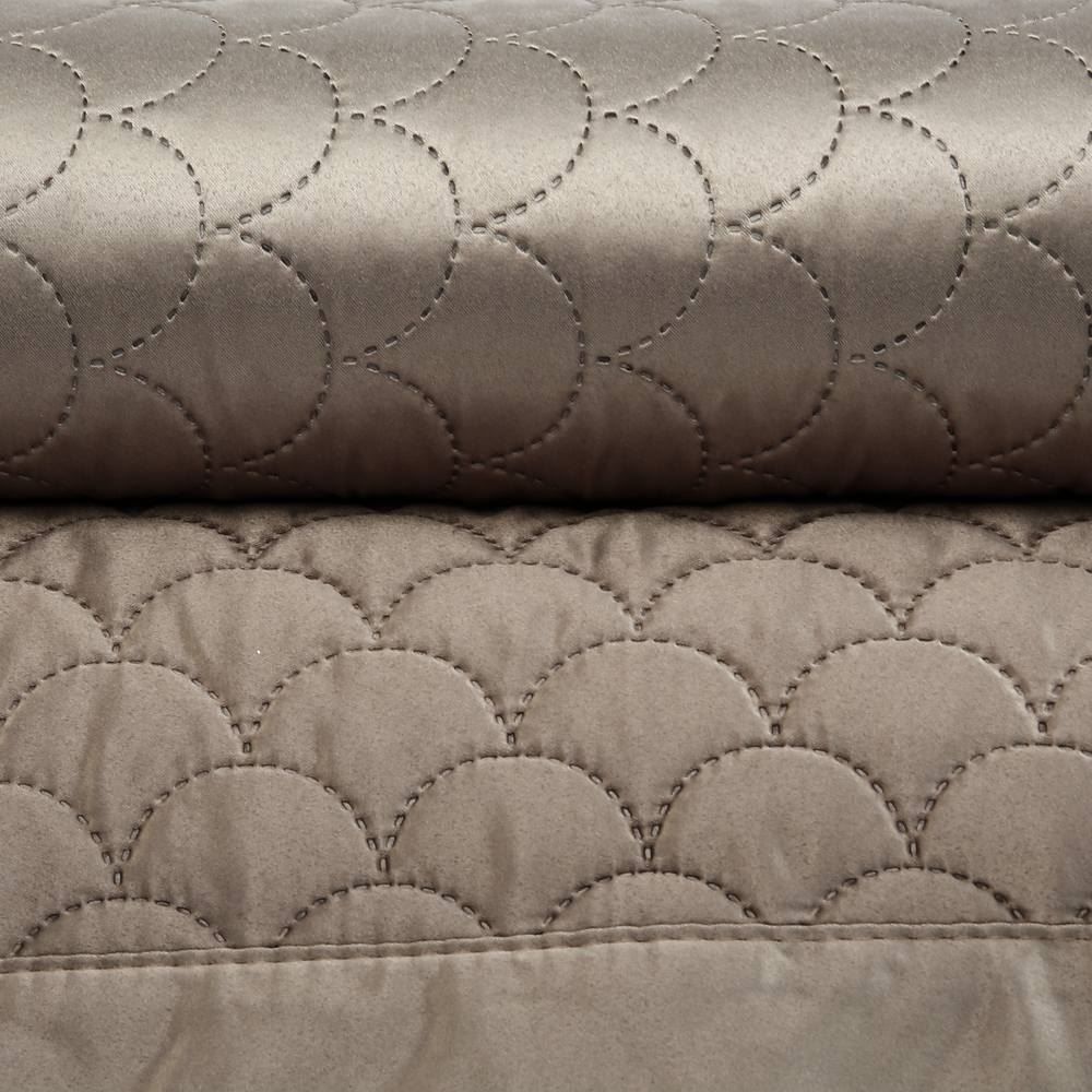 Kit Colcha Queen Acetinada Havan Casa 3 Pçs - Taupe