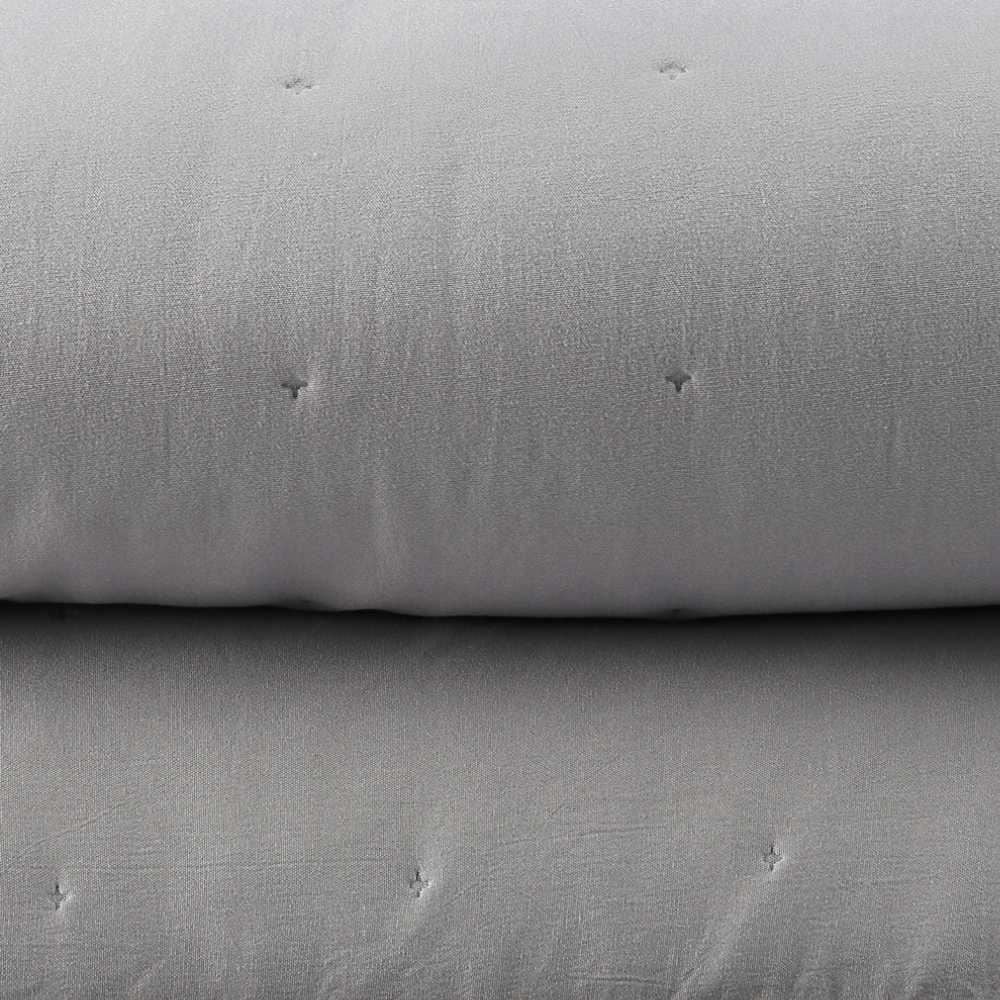 Kit Colcha Queen Elegance Havan Casa 3 Pçs - Cinza