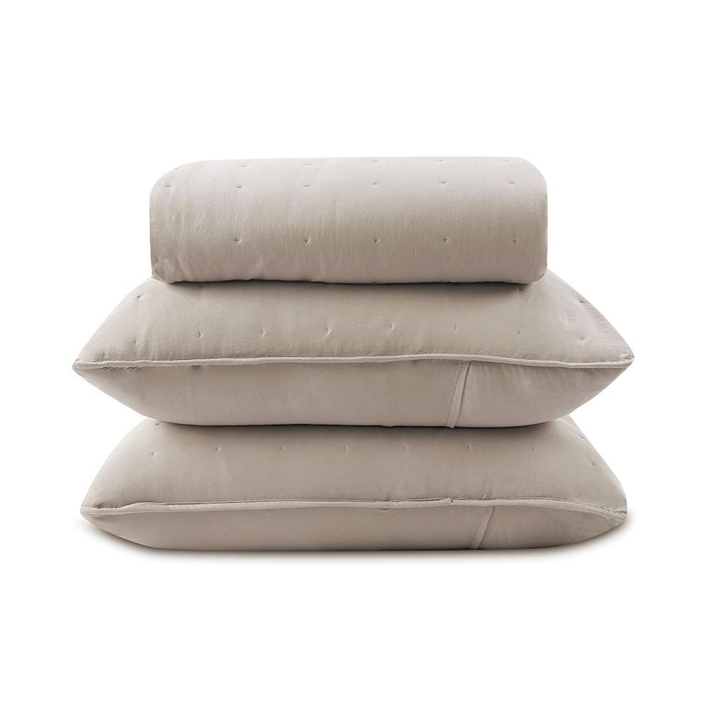 Kit Colcha Queen Elegance Havan Casa 3 Pçs - Cru