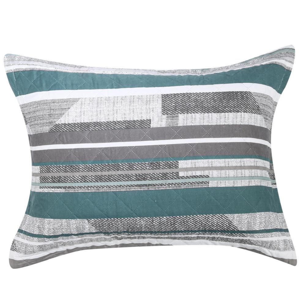 Kit Colcha Queen Estampada Versalhes 3 Peças Havan Casa - Roma Verde Geo