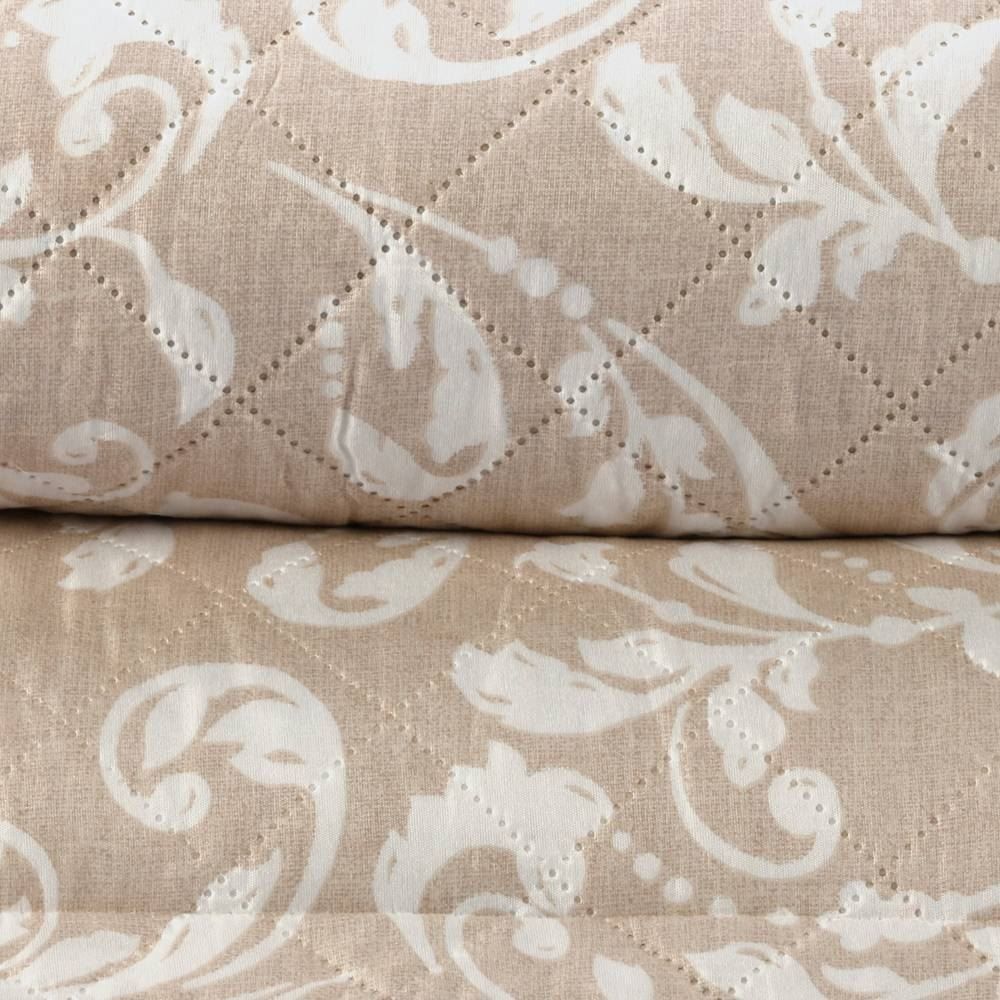 Kit Colcha Queen Estampada Versalhes Havan Casa 3 pçs - Ornamental Bege