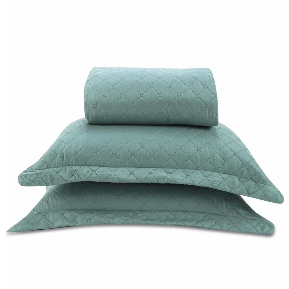 Kit Colcha Queen Lisa Versalhes Havan Casa 3 Pçs - Verde