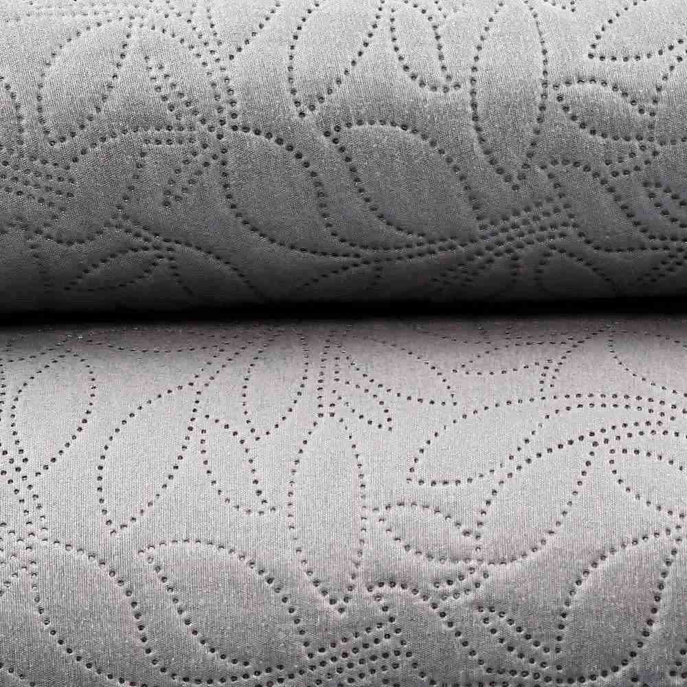 Kit Colcha Queen Lisa Versalhes Havan Casa 3 Pçs - Cinza Amianto