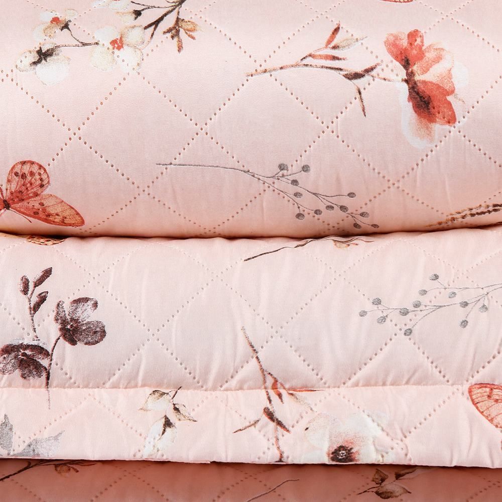 Kit Colcha Queen Versalhes Havan Casa 3 Pçs - Floral Rose