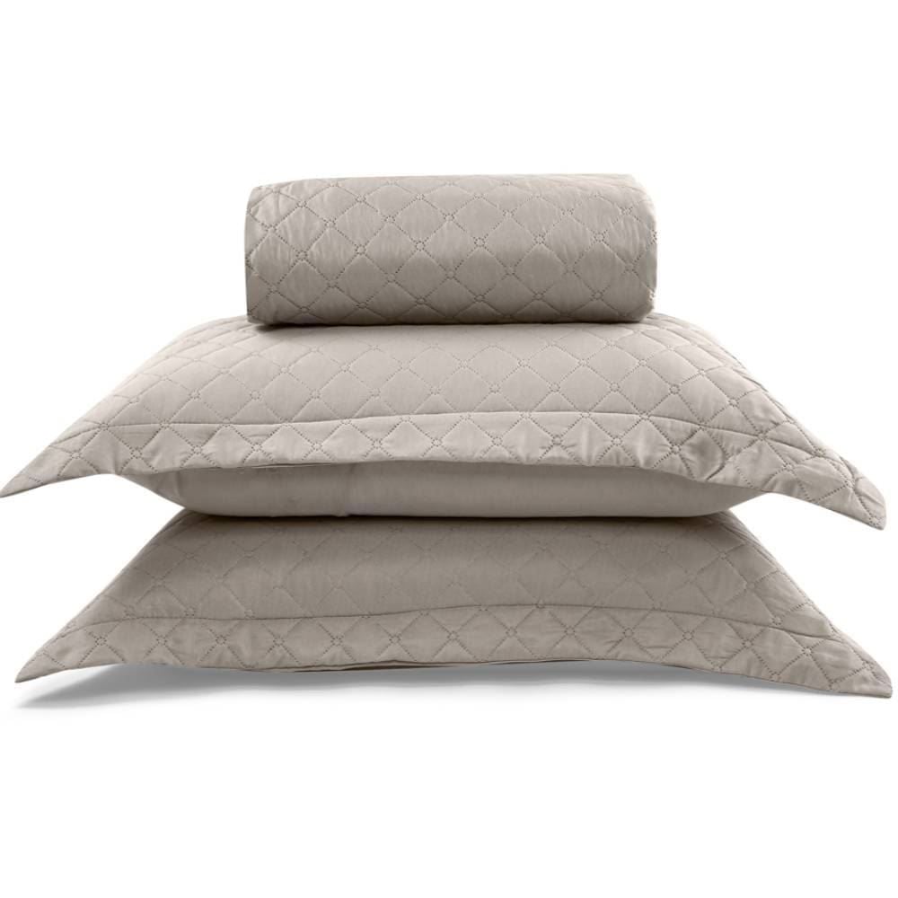 Kit Colcha Queen Versalhes Lisa Havan Casa 3 pçs - Cru