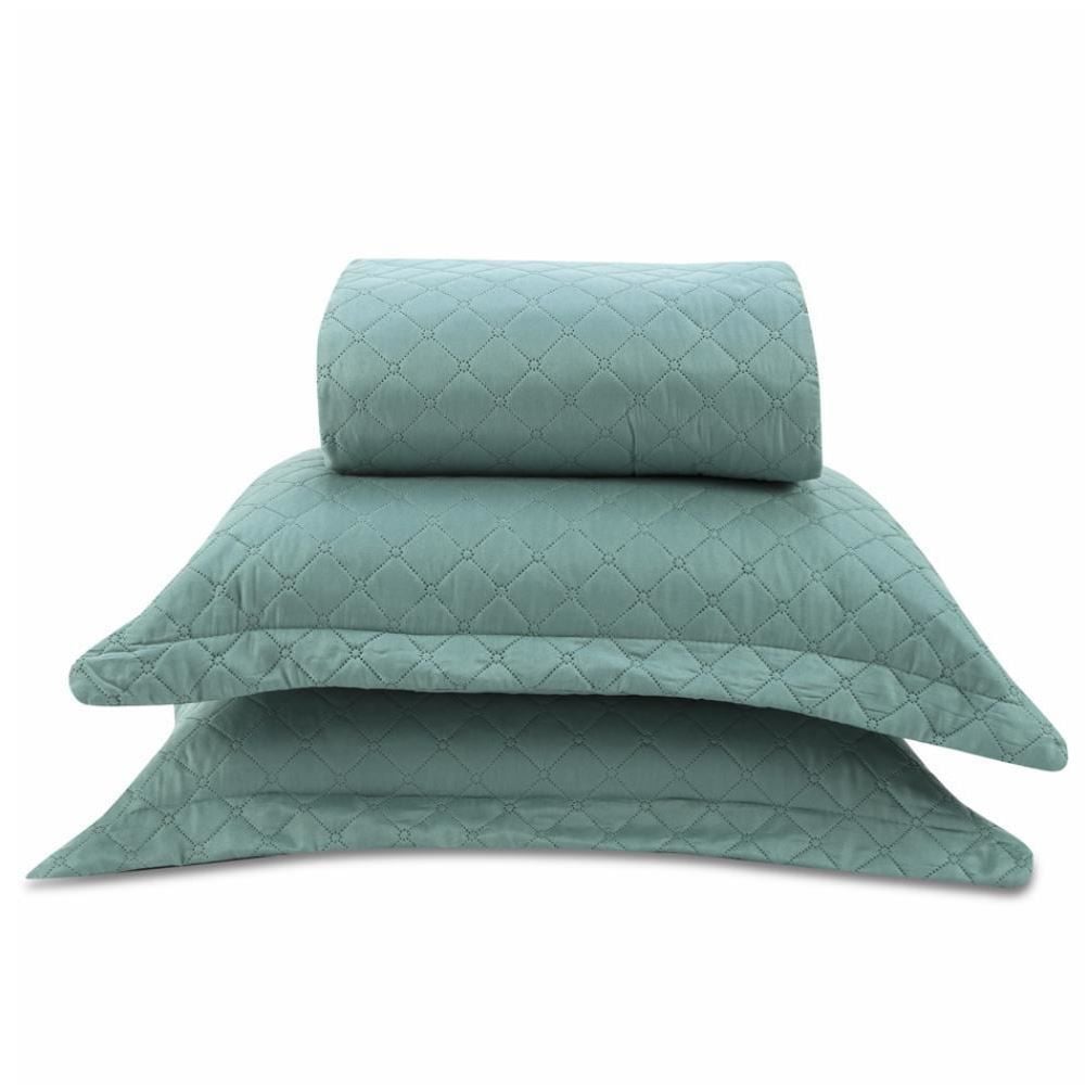 Kit Colcha Queen Versalhes Lisa Havan Casa 3 pçs - Verde