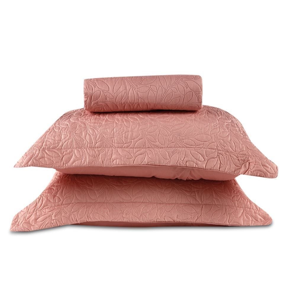 Kit Colcha Queen Versalhes Lisa Havan Casa 3 pçs - Rose