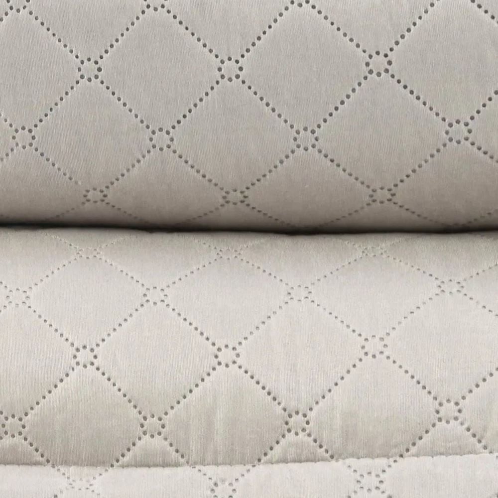 Kit Colcha Solteiro 100% Poliéster Versalhes Havan Casa 2 Peças - Bege Cru