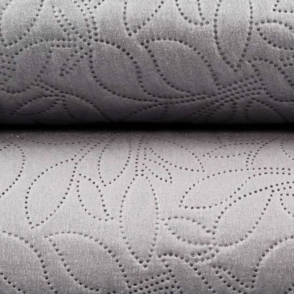 Kit Colcha Solteiro 100% Poliéster Versalhes Havan Casa 2 Peças - Cinza Amianto