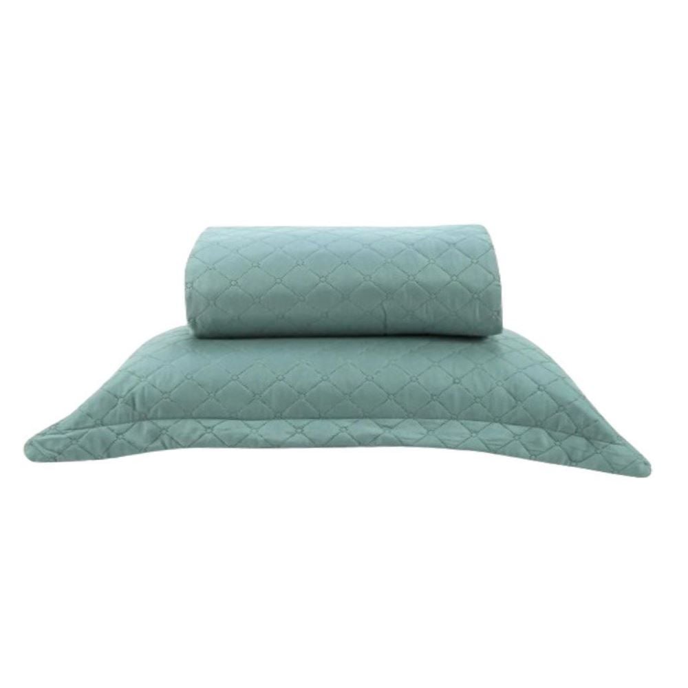 Kit Colcha Solteiro 100% Poliéster Versalhes Havan Casa 2 Peças - Verde