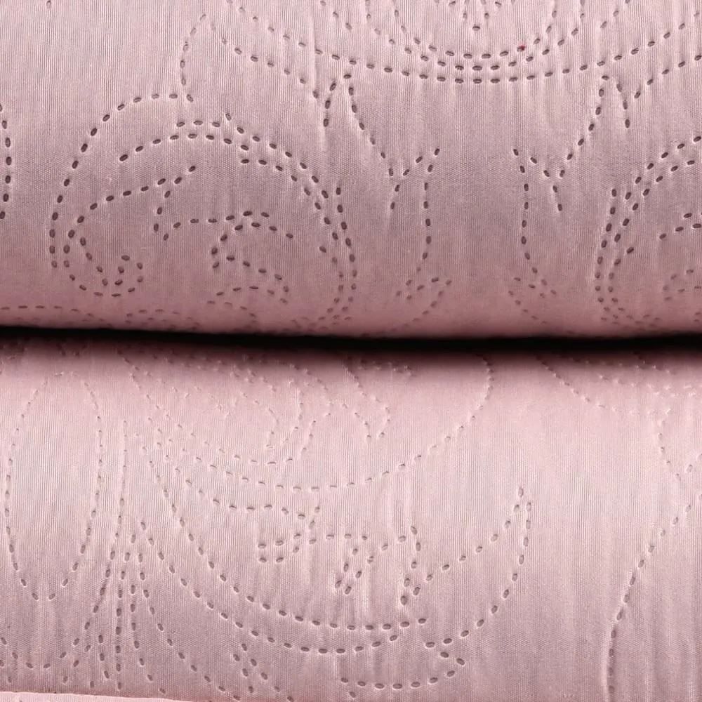 Kit Colcha Solteiro Microfibra Lisa Rozac 2 Pçs - Rosa Pálido