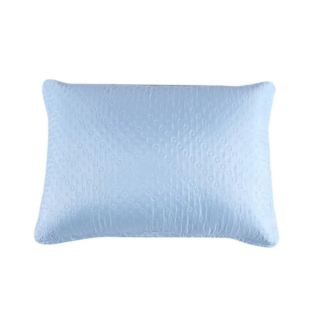 Kit Colcha Solteiro Microfibra Lisa Rozac 2 Pçs - Azul Névoa