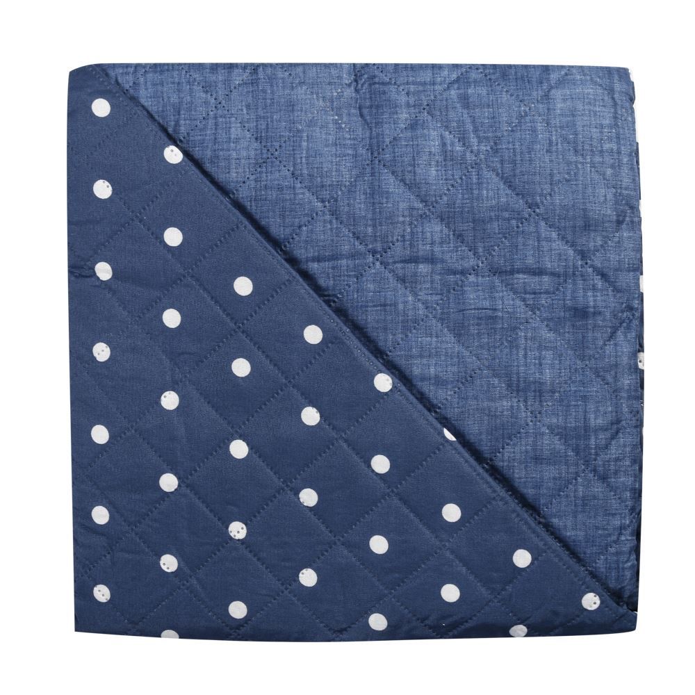 Kit Colcha Solteiro Dupla Face 150 Fios Versalhes Havan Casa 2 Pçs - Azul