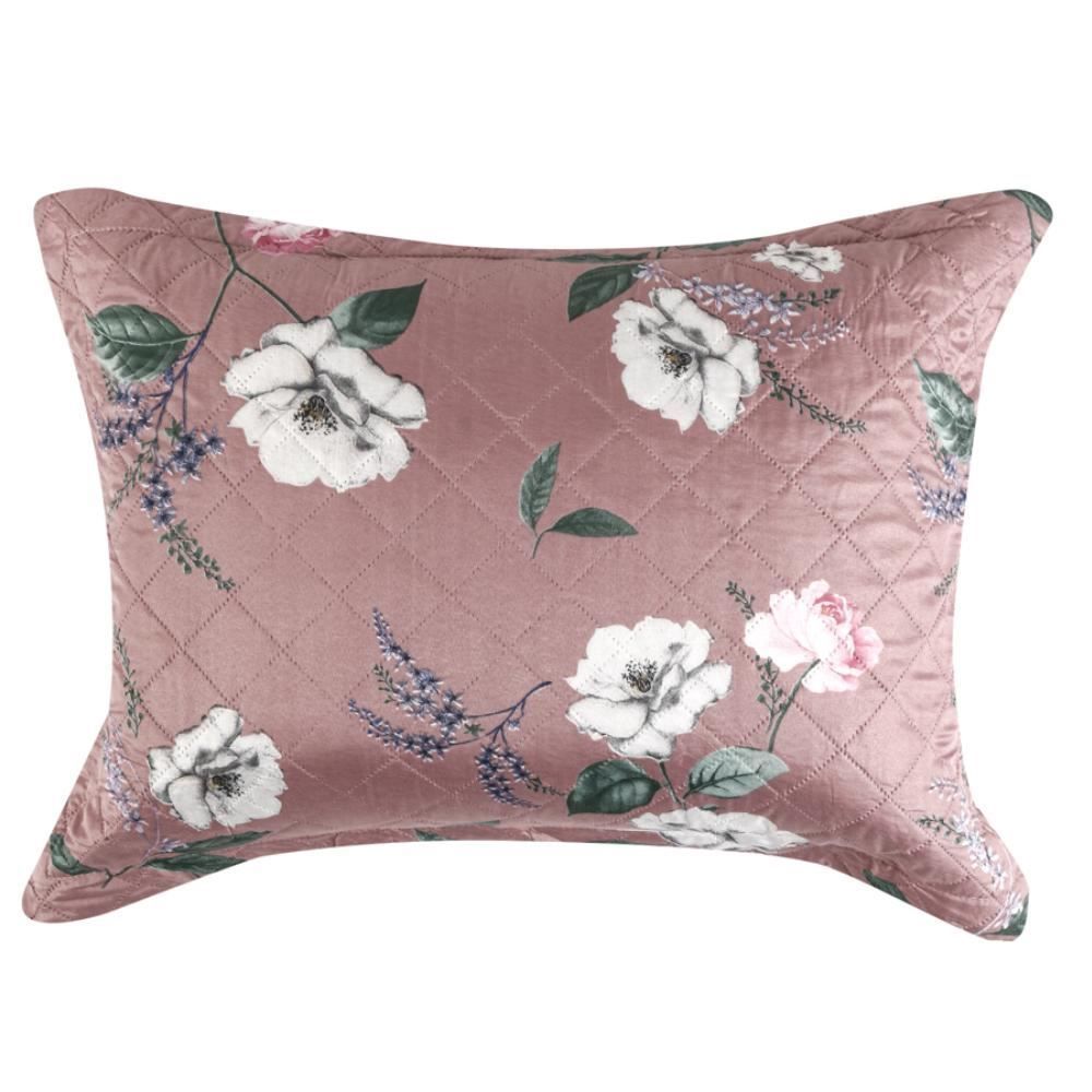 Kit Colcha Solteiro Estampada Versalhes 2 Peças Havan Casa - Barcelona Rosa Floral
