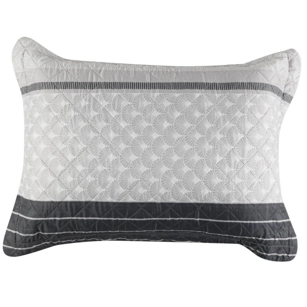 Kit Colcha Solteiro Estampada Versalhes 2 Peças Havan Casa - Valencia Cinza Geo